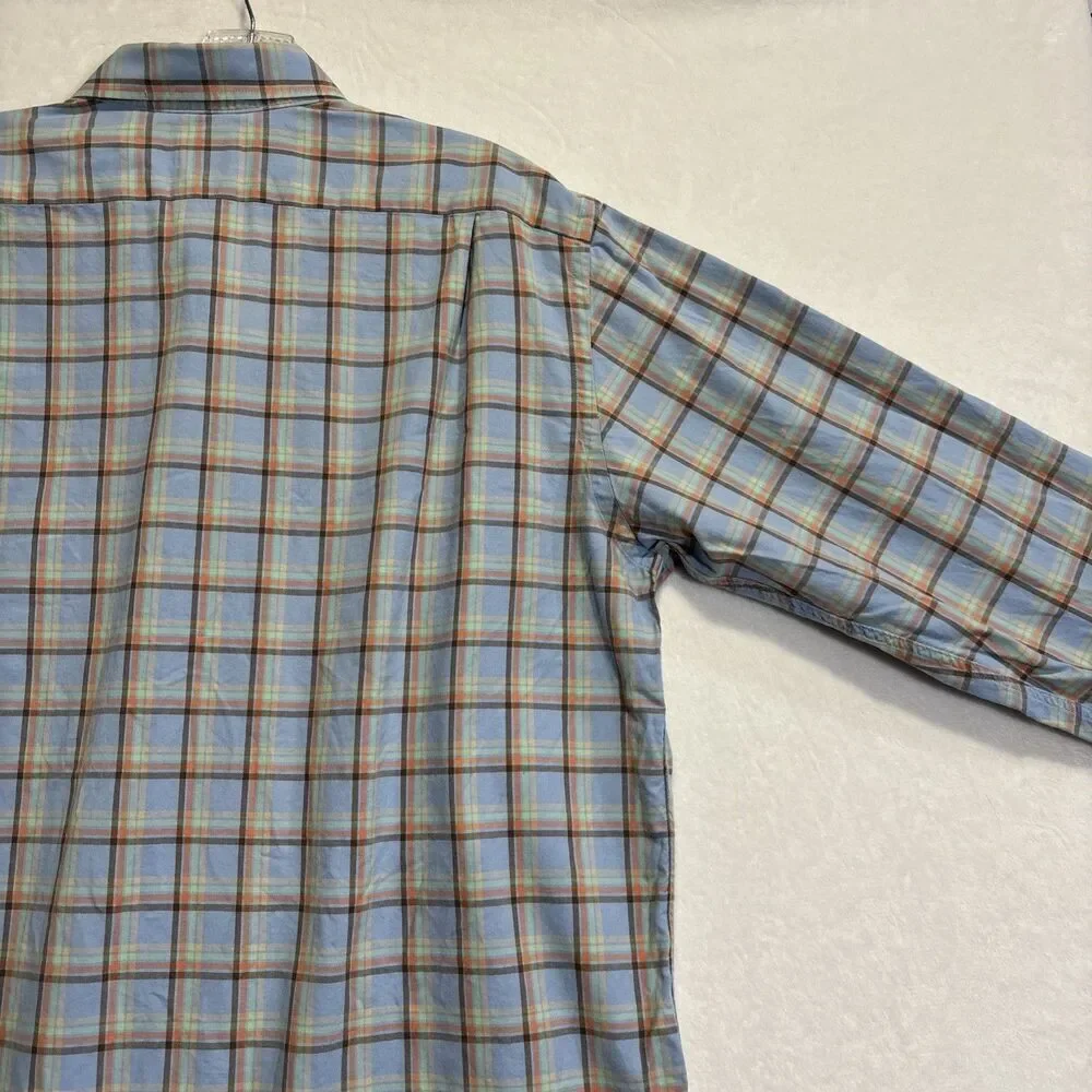 Lacoste Men's Shirt Size 44 XL  Multicolor Plaid Cotton Long Sleeve Button Down